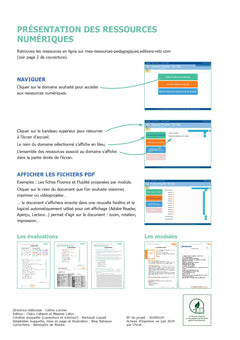 Fluence + fluidité CE1-CE2 + ressources numériques