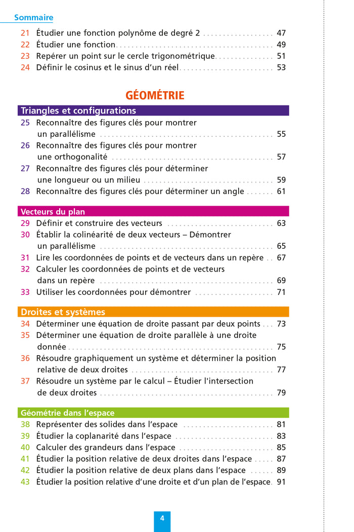 Objectif BAC Fiches détachables Maths 2nde