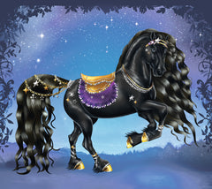 Cartes à pailleter - Chevaux