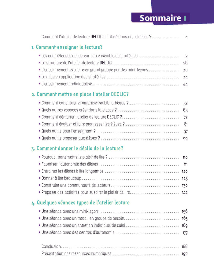 L'atelier de lecture DECLIC