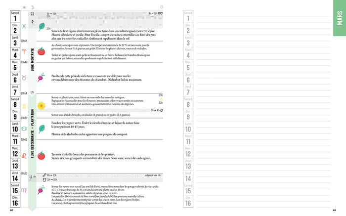Jardiner avec la Lune en biodynamie 2025