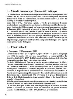 Les Fondamentaux - Civilisation italienne