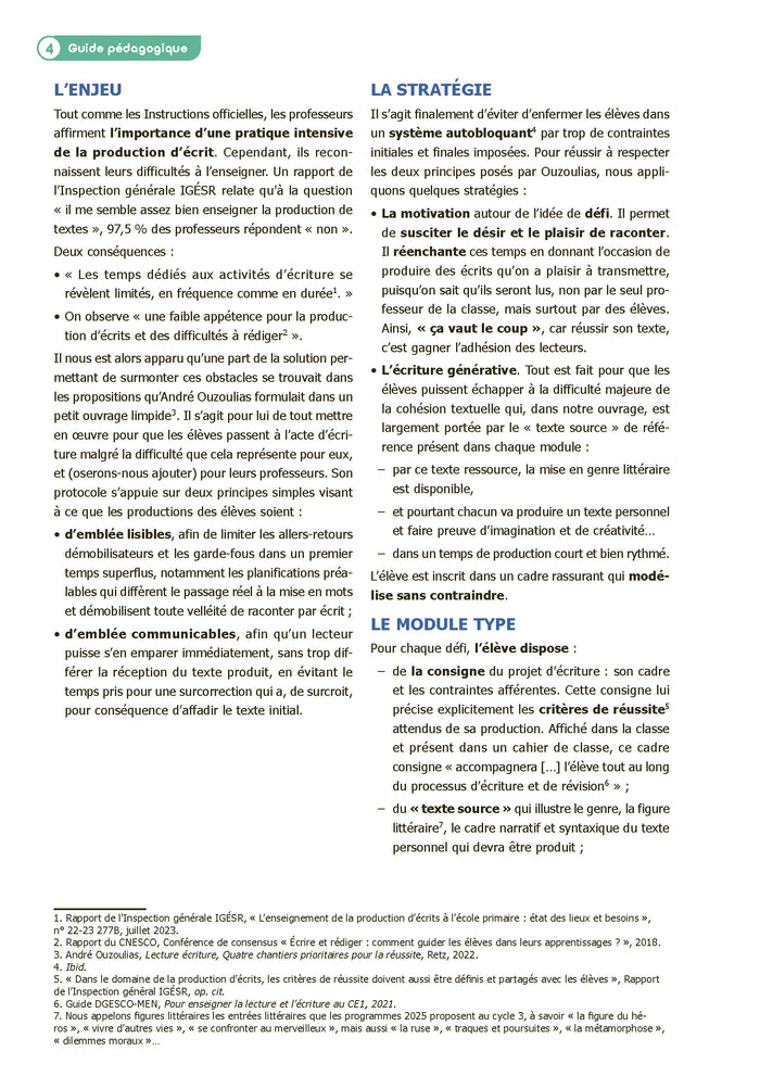 15 défis d'écriture CE1-CE2