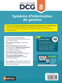 Système d'information de gestion - DCG - Epreuve 8 - Manuel et applications