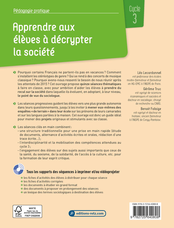 Apprendre aux élèves à décrypter la société cycle 3 + ressources numériques