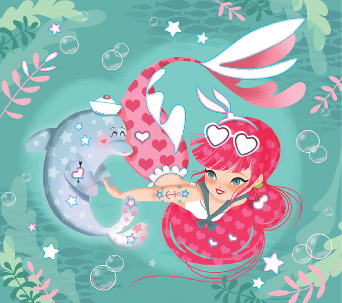 Cartes à pailleter - Sirènes