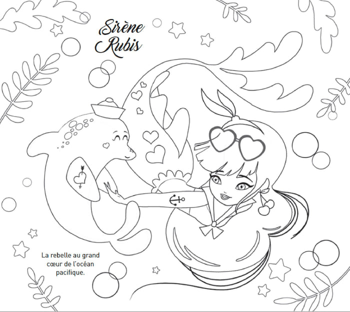 Cartes à pailleter - Sirènes