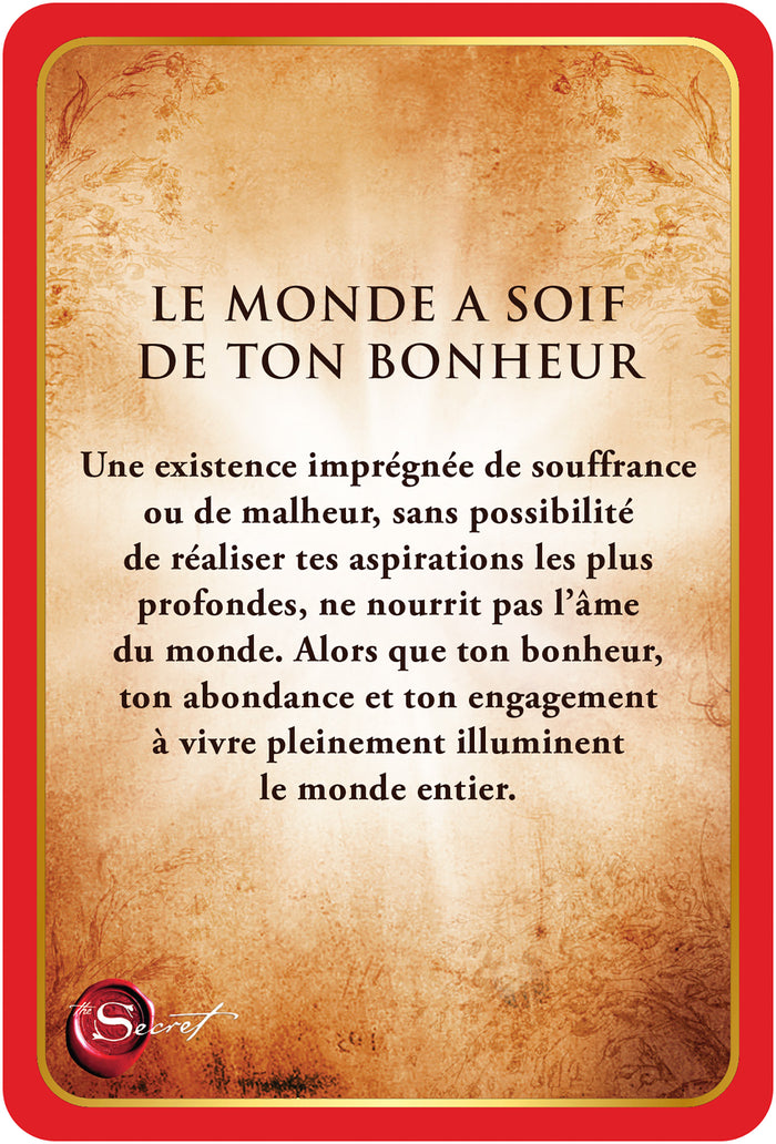 Le secret cartes de manifestation