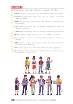 Cahier d'exercices en espagnol: Faux-débutants Niveaux A2-B1