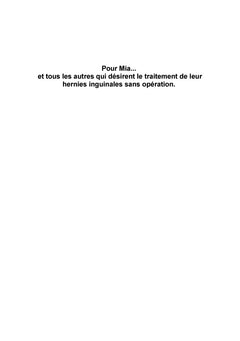 Traitement d'une Hernie Inguinale Sans Opération!