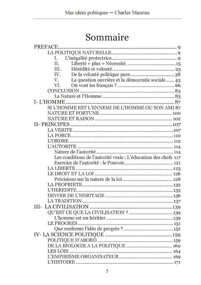 Mes idées politiques - Charles Maurras -1937