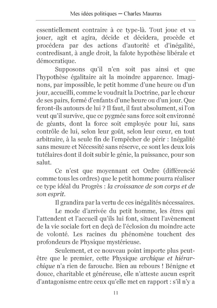 Mes idées politiques - Charles Maurras -1937