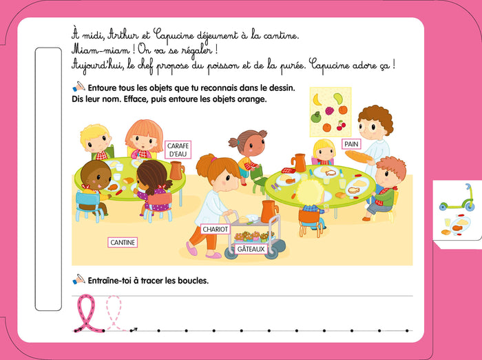 Ma journée à la maternelle graphisme couleurs chiffres