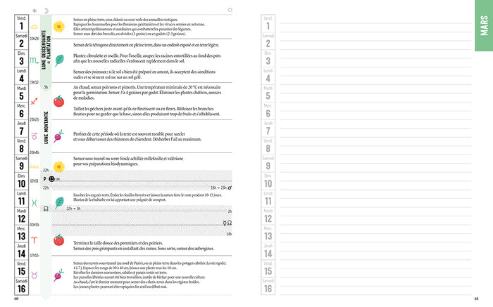 Jardiner avec la Lune en biodynamie 2024