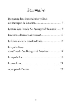 Les messagers de la nature - Cartes oracle
