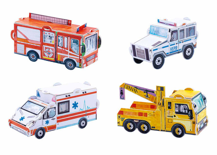 Construis en 3D - Véhicules de secours