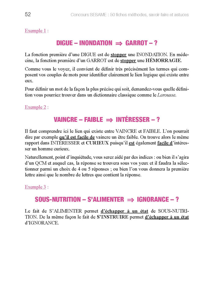 Concours SESAME en 50 fiches