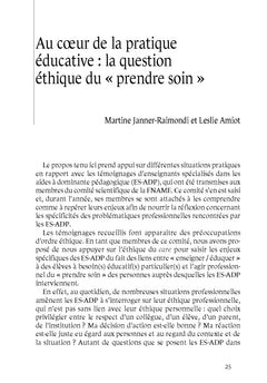 L'éthique au coeur de l'école