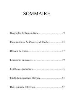 Fiche de lecture La Promesse de l'aube de Romain Gary (Analyse littéraire de référence et résumé complet)