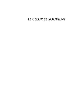 Le coeur se souvient