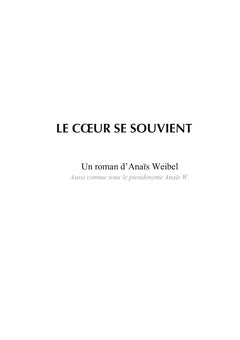 Le coeur se souvient
