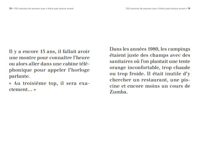 Petit livre de - 150 raisons de penser que c'était pas mieux avant
