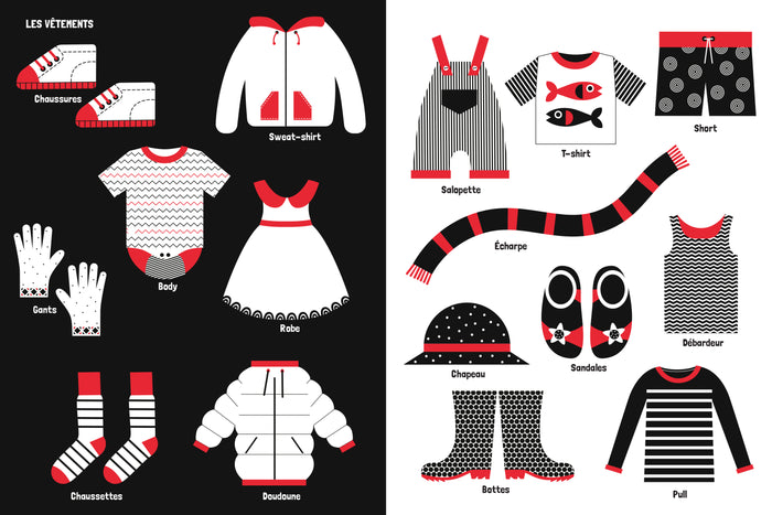 Je découvre le monde en noir, blanc et rouge