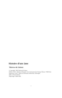 Histoire d'une âme