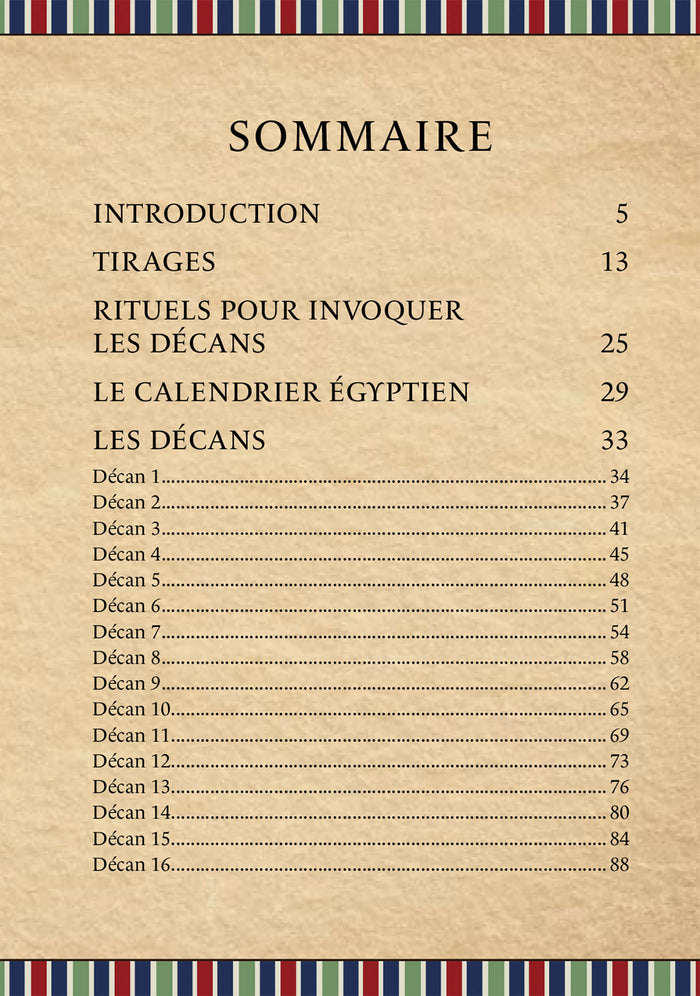 Coffret divination égyptienne