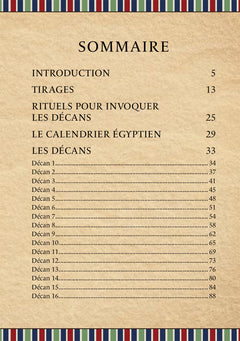 Coffret divination égyptienne