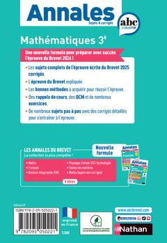 Annales Brevet 2026 Maths - Corrigé