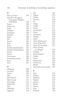 Dictionnaire de mythologie et de symbolique Egyptienne