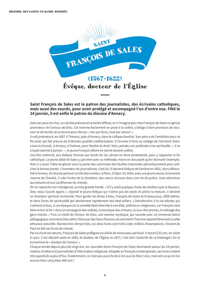L'histoire des saints en BD