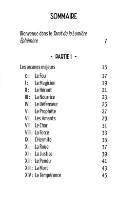 Coffret Tarot de la lumière éphémère