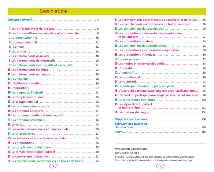 Les 50 règles d'or de la grammaire