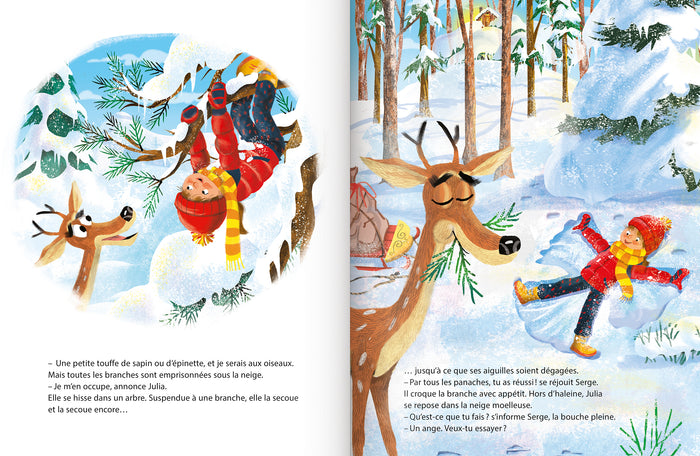 Petits coeurs sur la neige