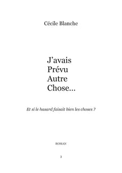 J'avais prévu autre chose...