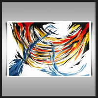 COLOURFUL SWIRLS ART IMPRIMƒ SUR 280GSM ARTISTE QUALITƒ 90X60CMS A1 SATIN DE PAPIER