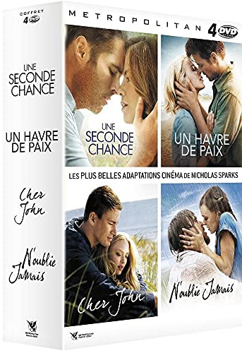 Coffret Nicholas Sparks : Une seconde chance + N'oublie jamais + Cher John + Un havre de paix