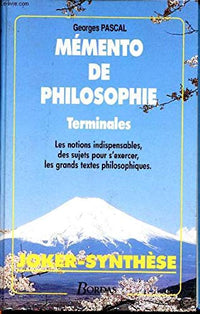 703-MEMENTO PHILOSOPHIE (Ancienne Edition)