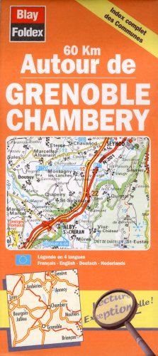 Carte routière : 60 km autour de Grenoble - Chambéry