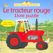 Le tracteur rouge: Livre puzzle