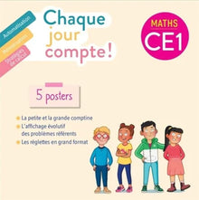 Chaque jour compte - Maths CE1 Ed. 2023- 5 Posters avec frise Petite et Grande comptines