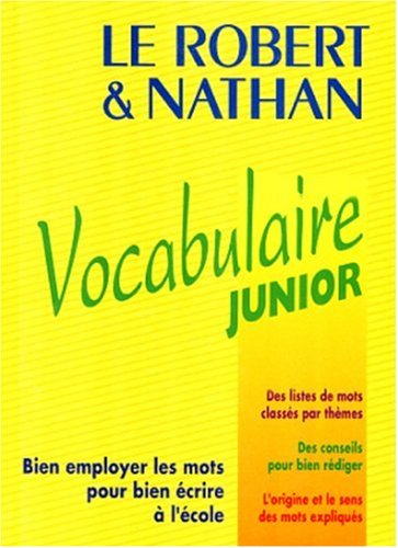 Le Robert et Nathan : vocabulaire junior