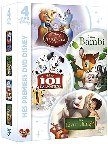 Mes Premiers DVD Disney-Les Aristochats + Bambi + Les 101 dalmatiens + Le Livre de la Jungle