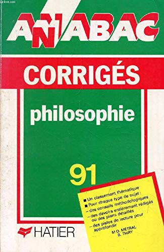 Annabac 1991, BAC Philosophie, corrigés