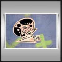 EGG MAN GRAFFITI ART IMPRIMƒ SUR 280GSM ARTISTE QUALITƒ 90X60CMS A1 SATIN DE PAPIER