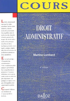 Droit administratif : Cours, 4e édition (cours)