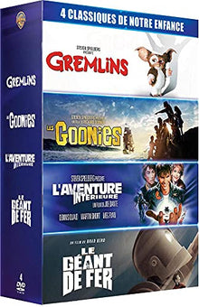 Coffret 4 films cultes - Gremlins + Les Goonies + L'Aventure intérieure + Le Géant de fer - "Les références du film READY PLAYER ONE" - 4 DVD