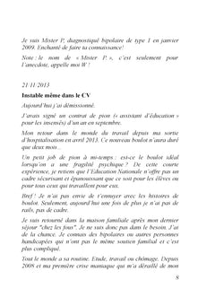 La vie d'un bipolaire
